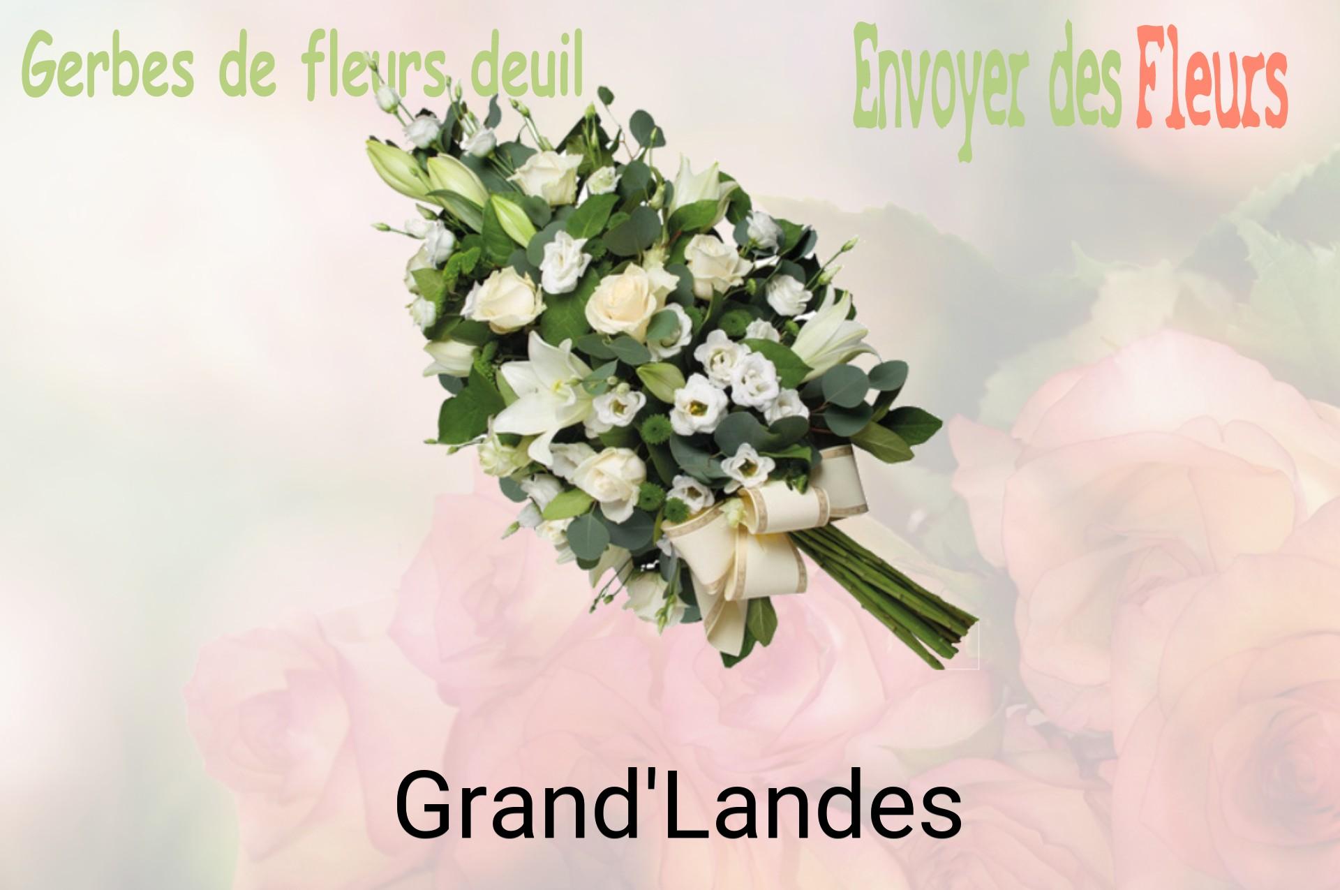 Gerbe de fleurs de deuil livrée à Grand'Landes